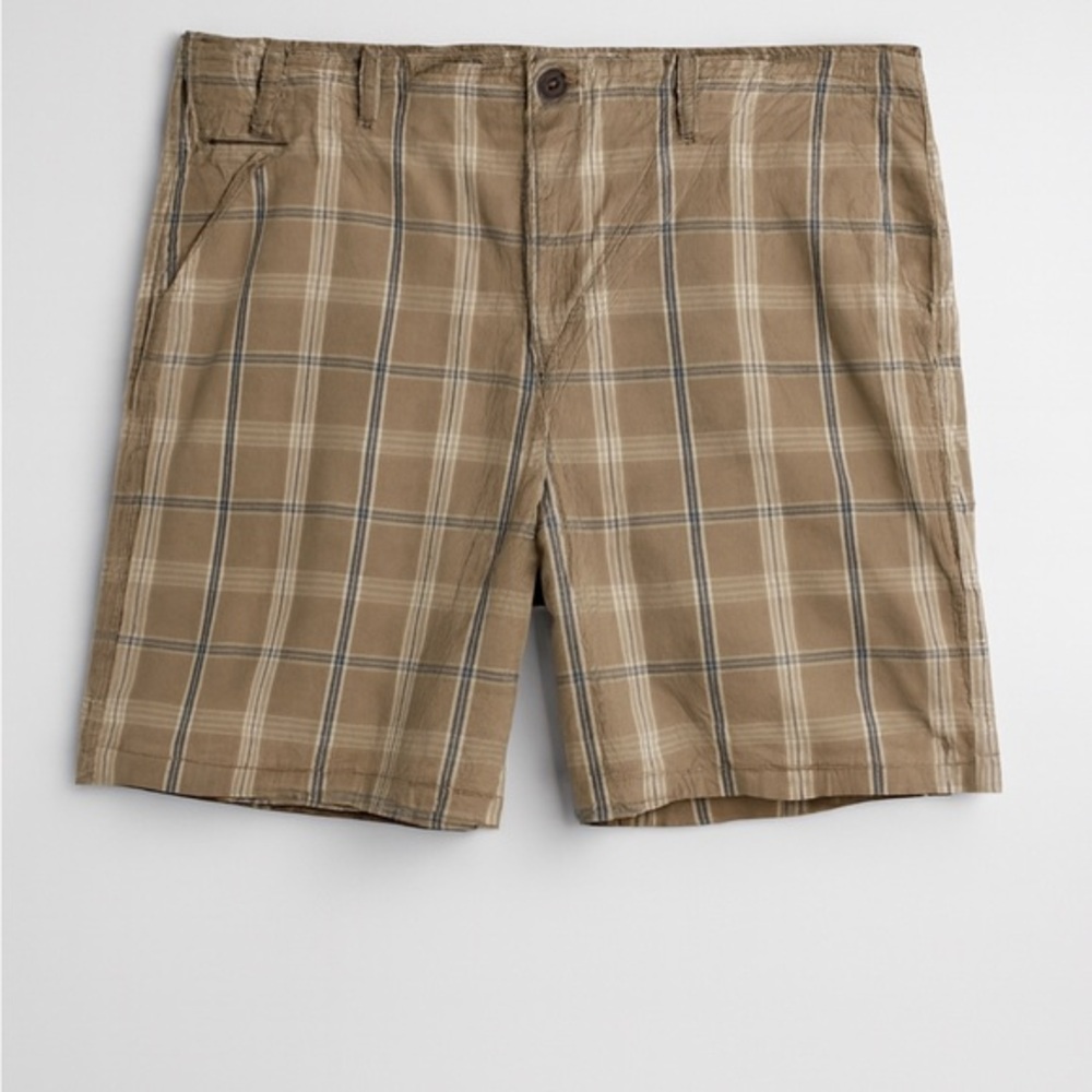 Merona Tan Plaid Men's Flat Front Shorts